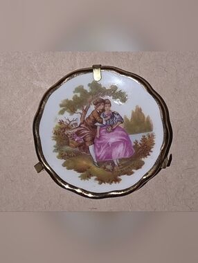 Vintage Limoges Plate & Stand From France